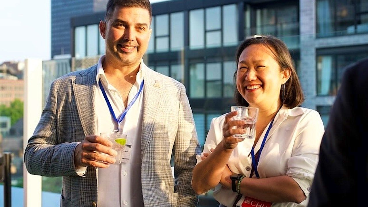 Professionals from Québec's construction, development, and real estate industries networking at an EPC community event.